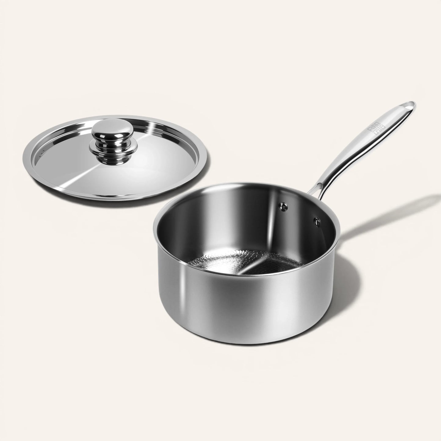 Titanium Hammered Pot With Lid | 3-Qt