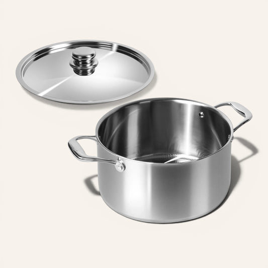 Titanium Hammered Saucepan With Lid | 8-Qt