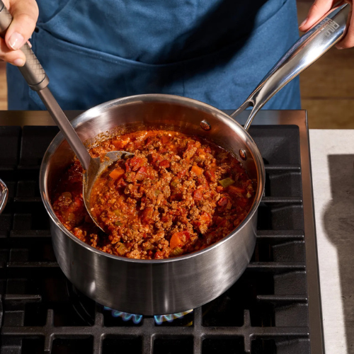 Titanium Hammered Saucepan With Lid | 2-Qt