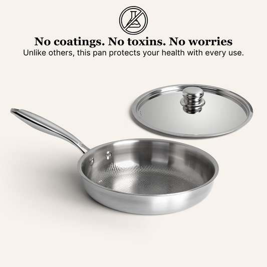 Titanium Hammered Pan Pro With Lid