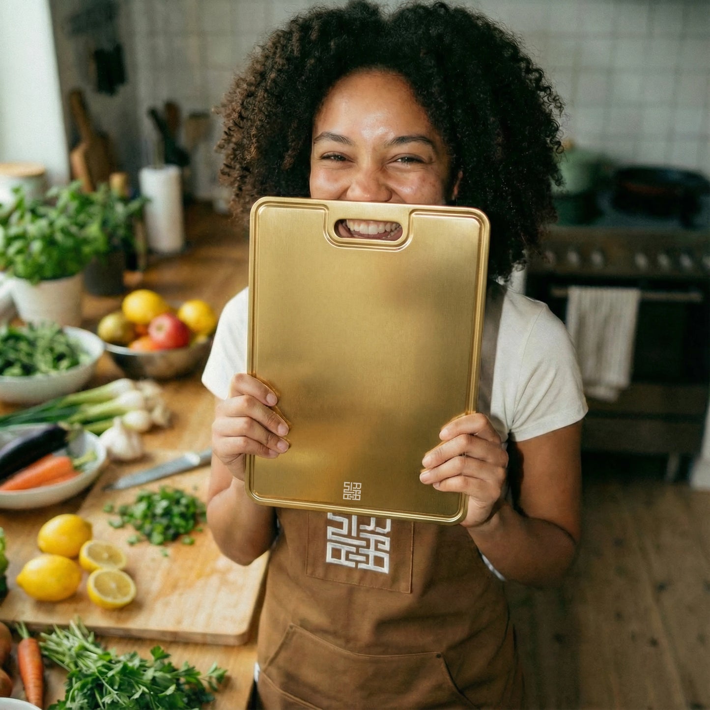 Titanium Cutting Board V2 Gold Edition (Anodized)