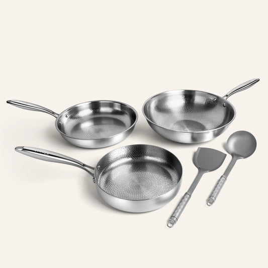 Titanium Hammered Cookware Set Pro