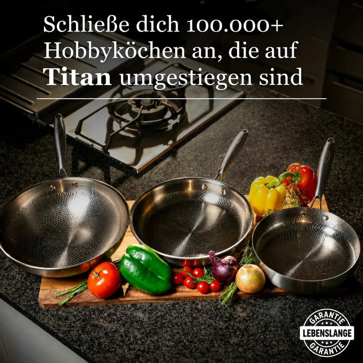 Titanium Hammered Pan Pro Standard